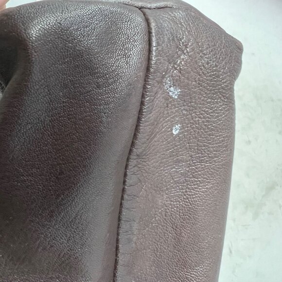 Y2K Rolfs Purse Bucket Bag Genuine Leather Brown Adjustable Strap Pockets - Picture 9 of 12